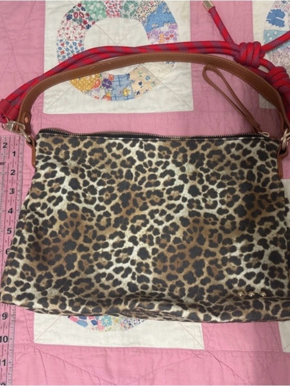 Pretty Simple Canvas Leopard Cosette shoulder bag